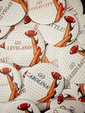 Go City/State Football Heel - Button